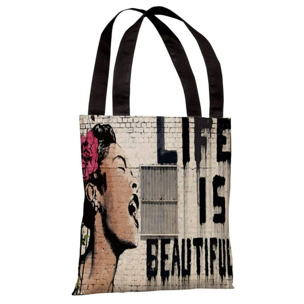 Banksy Graffiti Thug for Life Bunny Tote Bag 16 x 16 Banksy Graffiti Thug for Life Bunny Tote Bag 16 x 16